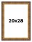 Museum Gold Picture Frame - UV Acrylic, Foam Board Backing, Hanging Hardware